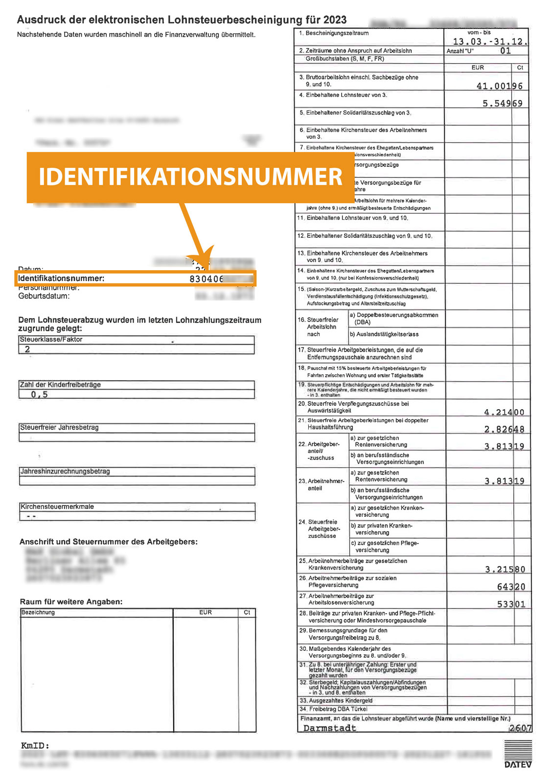 Refund your overpaid taxes from Germany - Identifikationsnummer