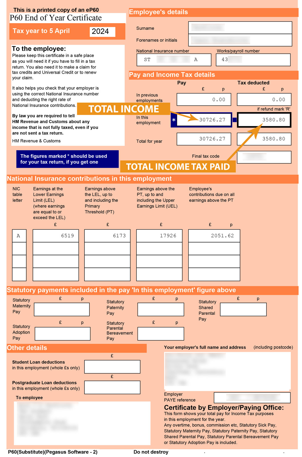 Refund your overpaid taxes from United Kingdom - P60