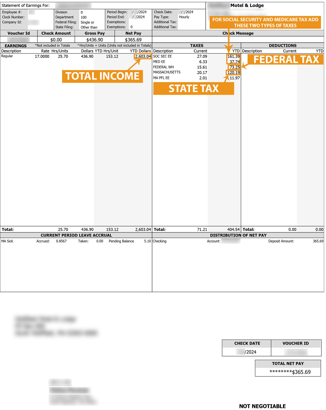 Refund your overpaid taxes from USA - Payslip